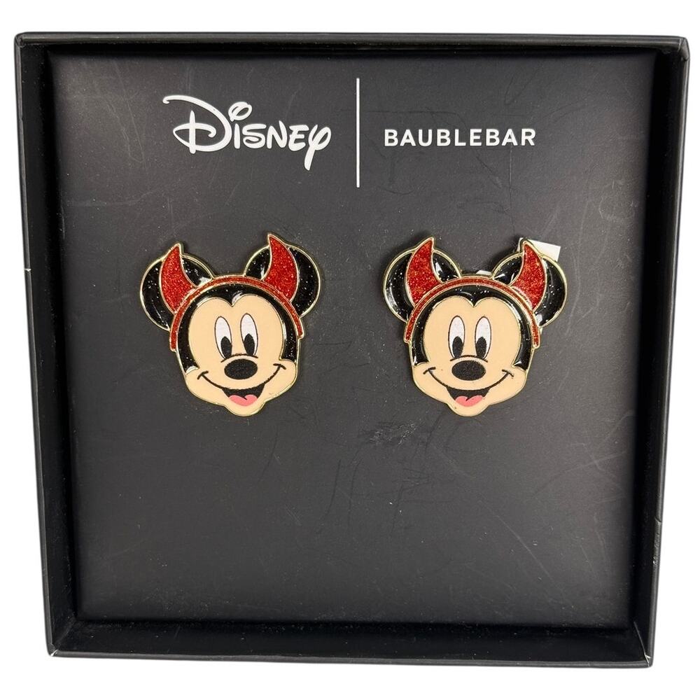 Disney BAUBLEBAR Earrings Mickey Mouse Halloween Devil Costume Stud Earrings